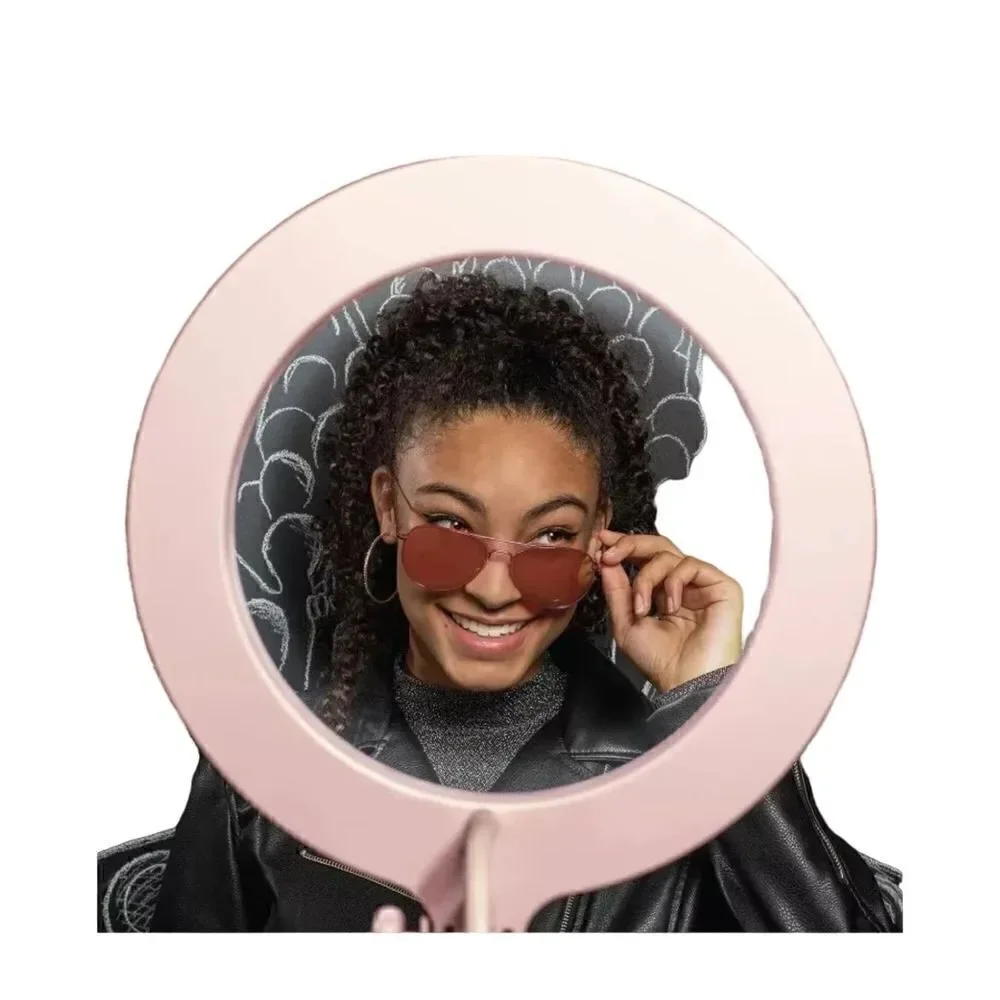 NIB! FAO Schwarz Social Star Selfie Light Stand Ring Light in Pink